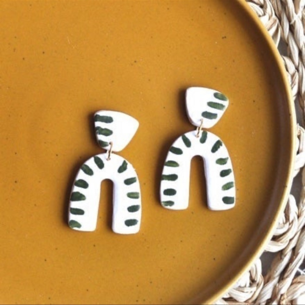 Handmade clay earrings